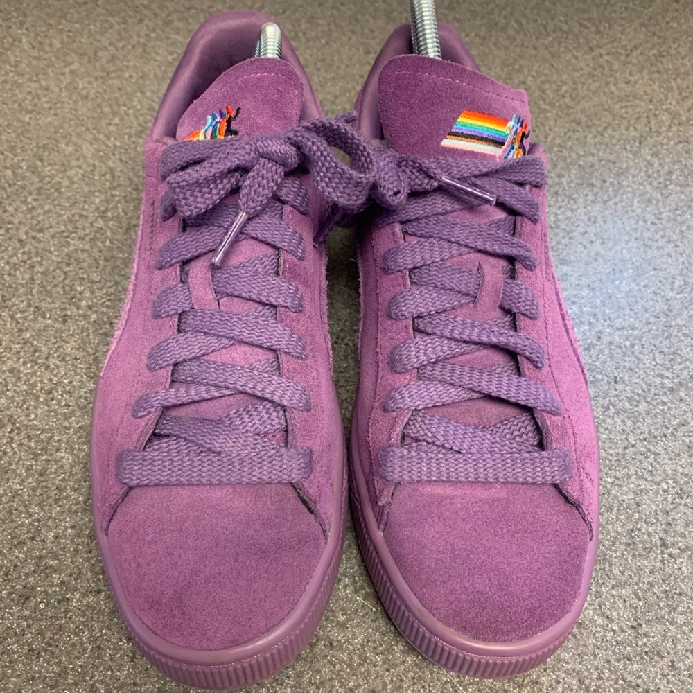 Puma Mens Suede Love Marathon Purple Shoes Men’s Size 9 - Picture 2 of 8